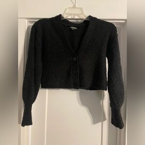 Target Wild Fable Black Cropped Cardigan